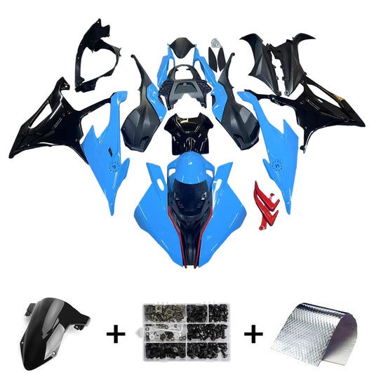 Amotopart 2019-2022 BMW S1000RR/M1000RR Kit di corse ciano nero