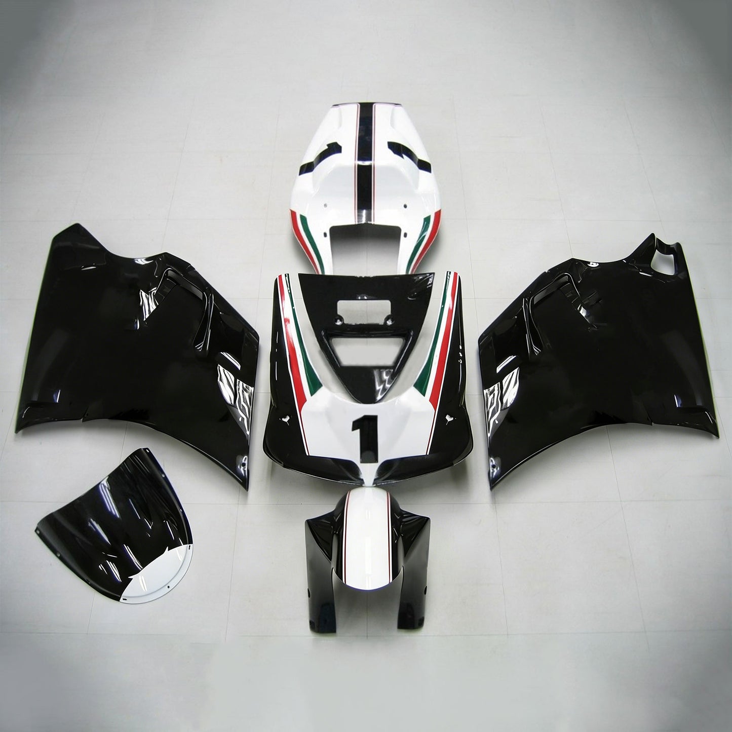 Amotopart Ducati 1996-2002 996/748 kit di detrazione n. 1 nero