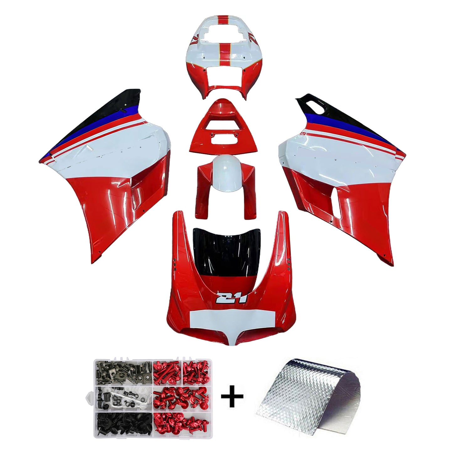 Amotopart Ducati 996 748 1996-2002 Kit Carena Carrozzeria ABS