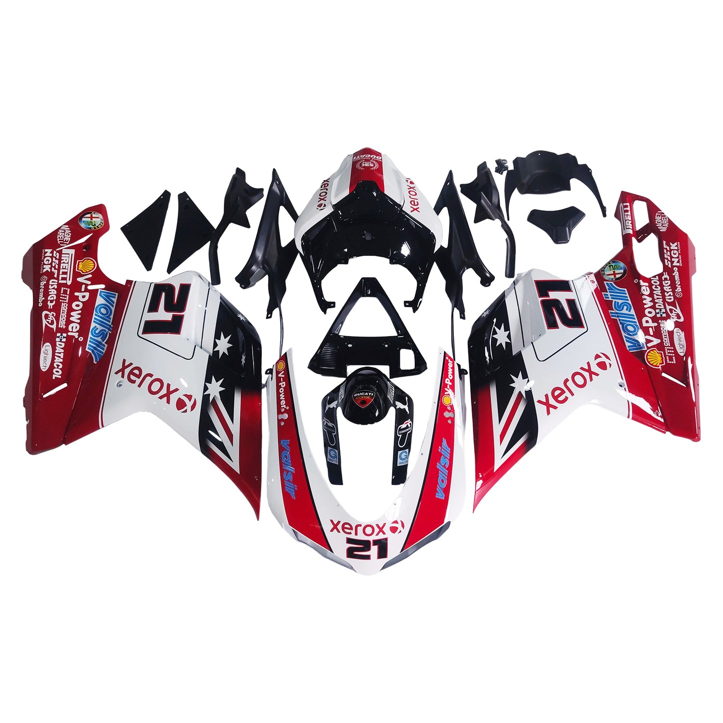 Ducati 1098/1198/848 (2007-2012) Carrozzeria Carena ABS Stampaggio Iniezione 17 Colori Generico