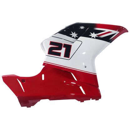 Carene per 2007-2012 Ducati 1098 1198 848 Rosso e Bianco Xerox No.21 Generico
