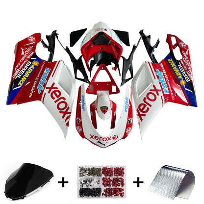 Carene per 2007-2012 Ducati 1098 1198 848 Bianco e Rosso Xerox Generico