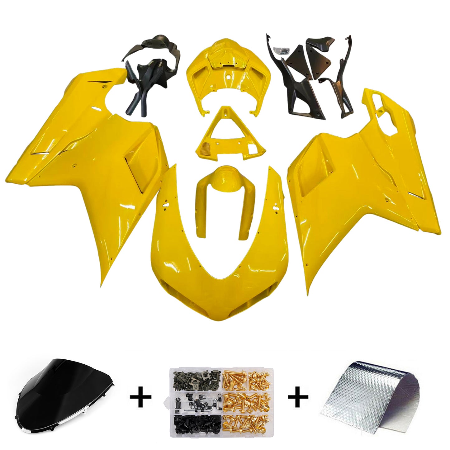 Ducati 1098/1198/848 2007-2012 Giallo Oro Carrozzeria Carenatura ABS Stampaggio ad Iniezione 11# Generico