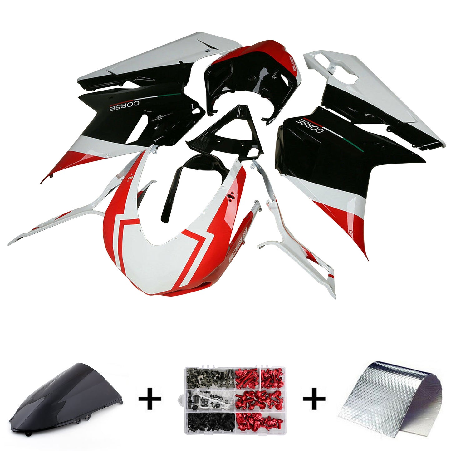 Amotopart 2007-2012 Ducati 1098 848 1198 Rot-Wei