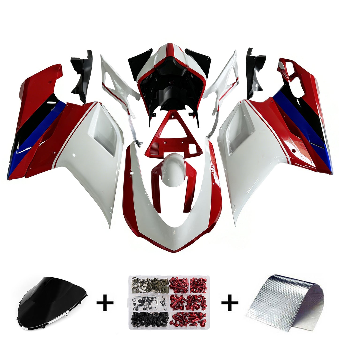 Per Ducati 1098 1198 848 2007-2011 Carenatura Kit Carrozzeria ABS  Generico