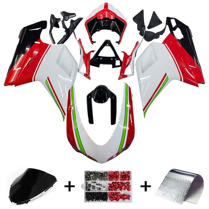 Amotopart 2007-2011 Ducati 1098 1198 848 Kit di paura bianco rosso