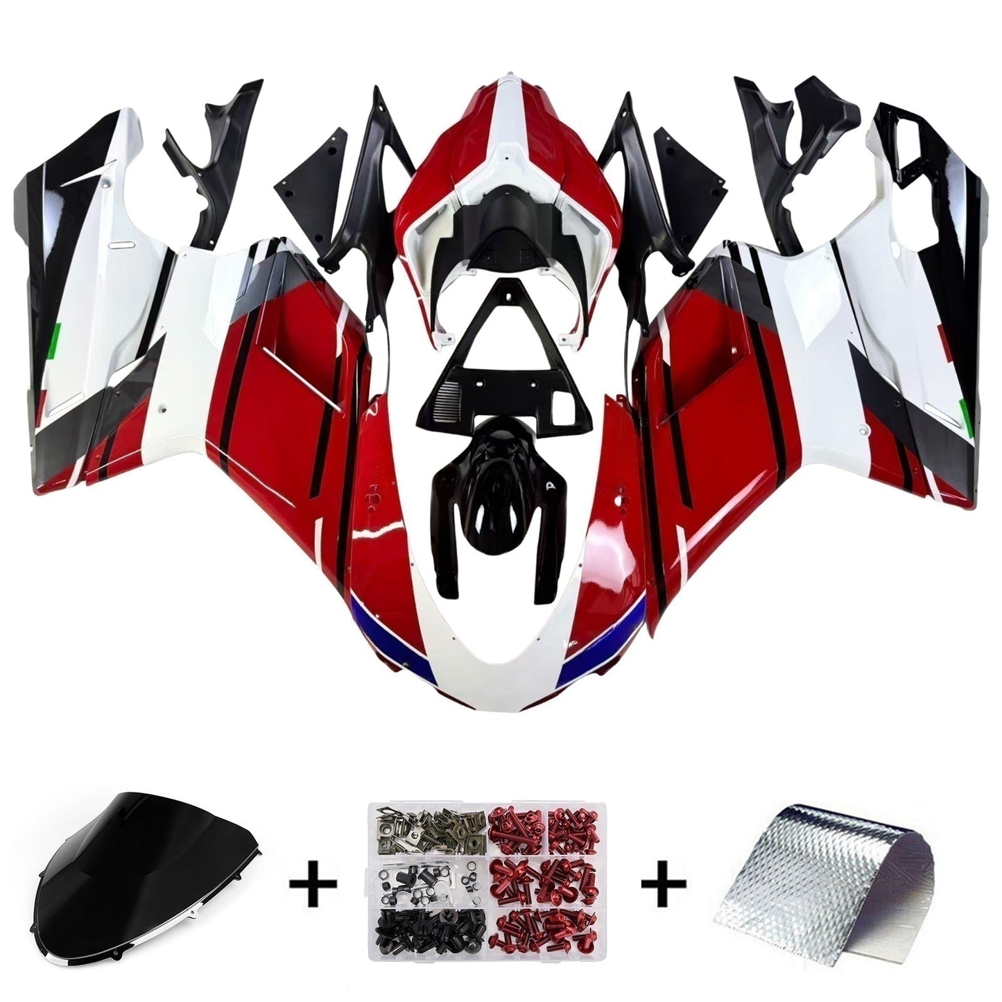 Carenatura Kit Carrozzeria ABS fit Per Ducati 1098 1198 848 2007-2011 Generico