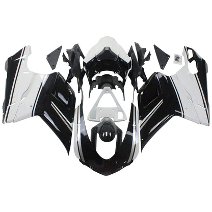 Amotopart Ducati 2007-2011 1098/1198/848 kit di carenatura bianca mix nera