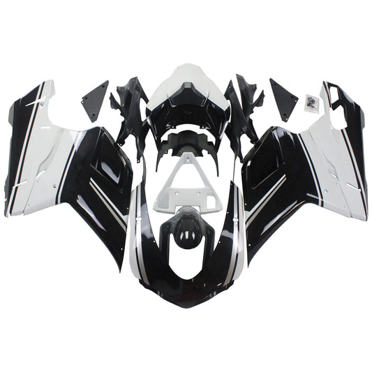 Amotopart Ducati 2007-2011 1098/1198/848 kit di carenatura bianca mix nera
