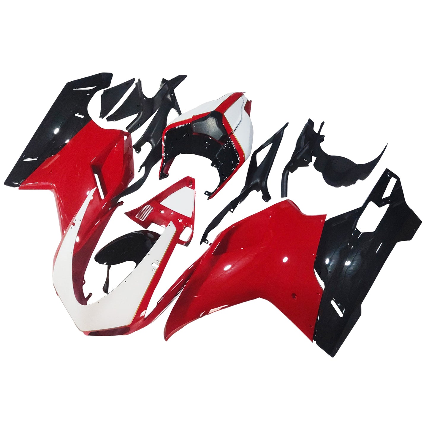 Amotopart Ducati 2007-2011 1098/1198/848 kit di rivestimento rosso nero