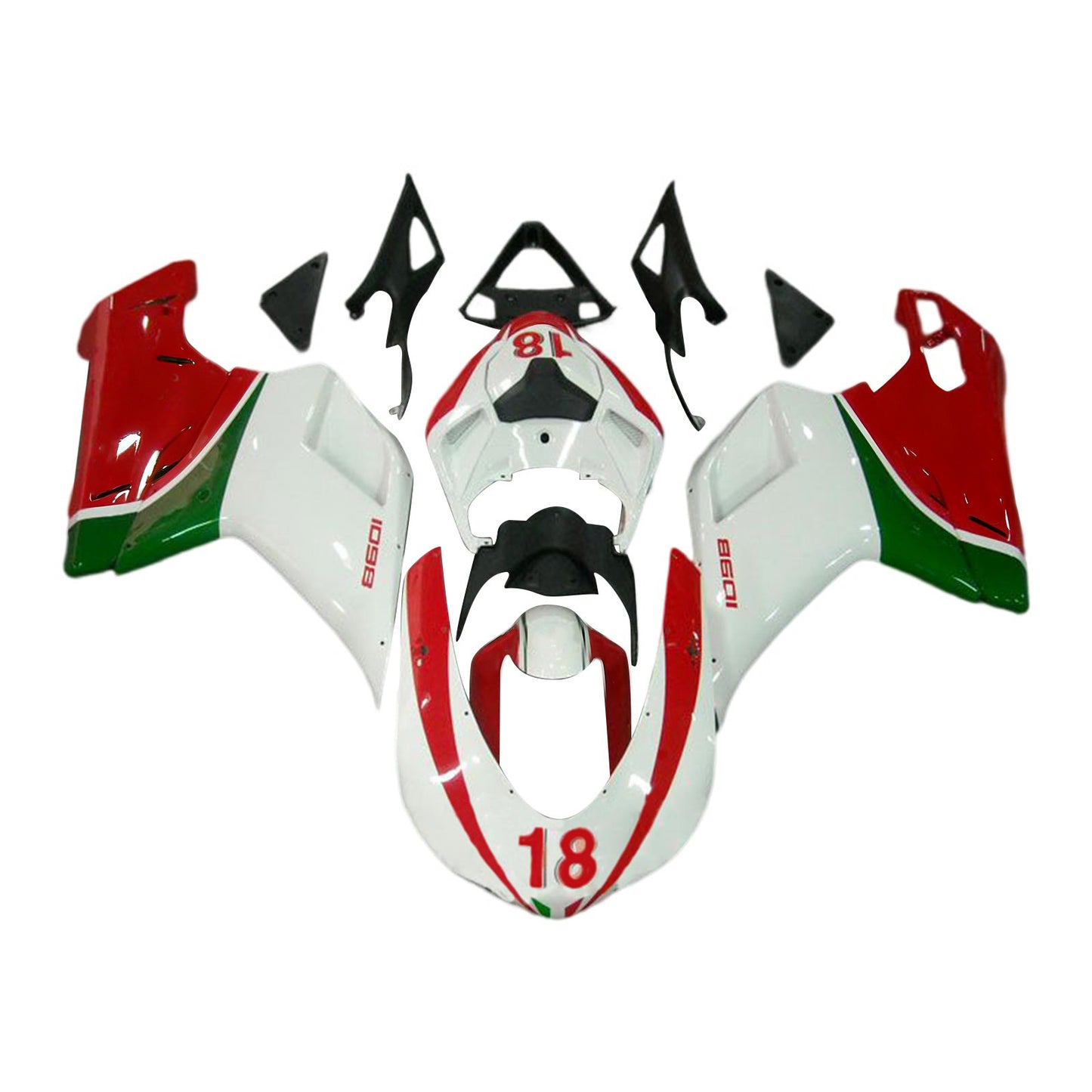 Amotopart Ducati 1098 1198 848 2007-2011 Kit carena Carrozzeria ABS