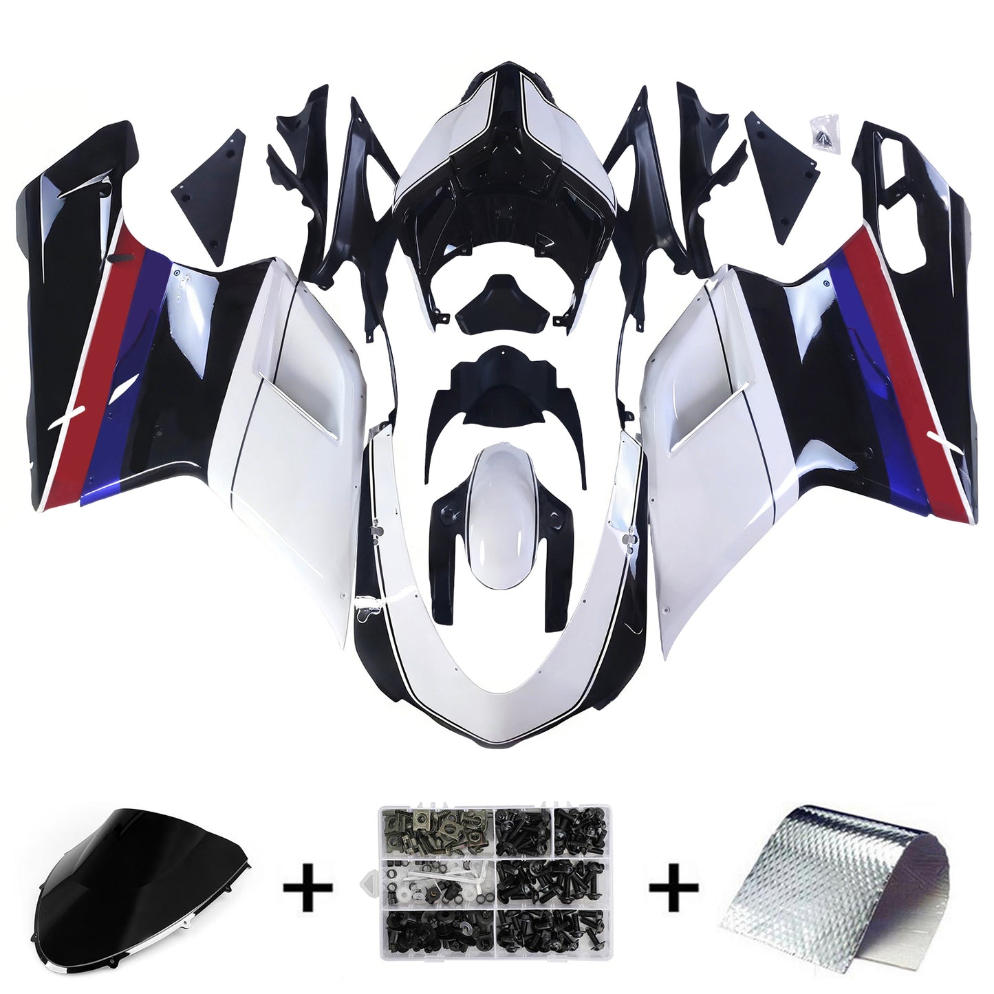 Amotopart Ducati 1098 1198 848 2007-2011 Kit carena Carrozzeria ABS