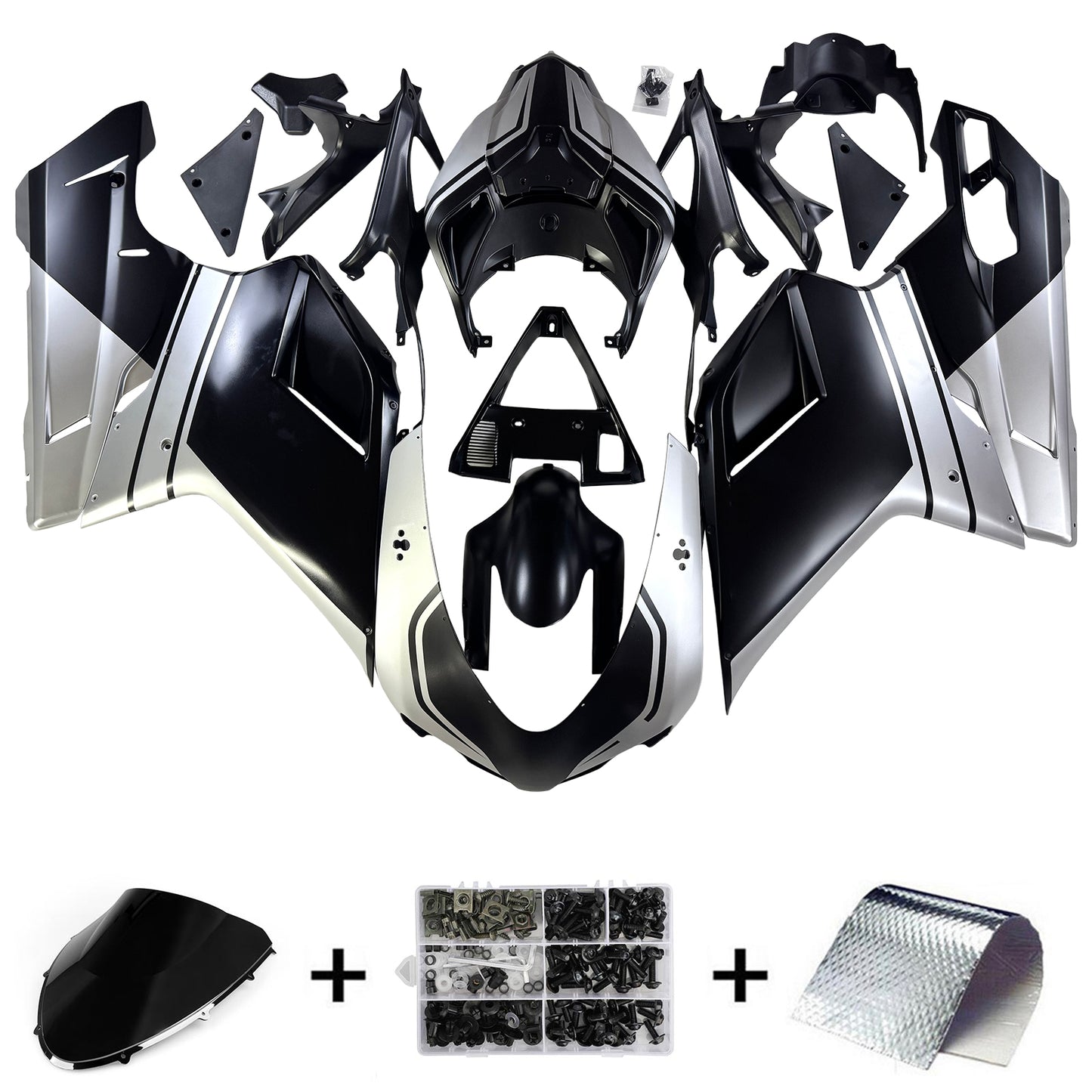 Amotopart Ducati 1098 1198 848 2007-2011 Kit carena Carrozzeria ABS