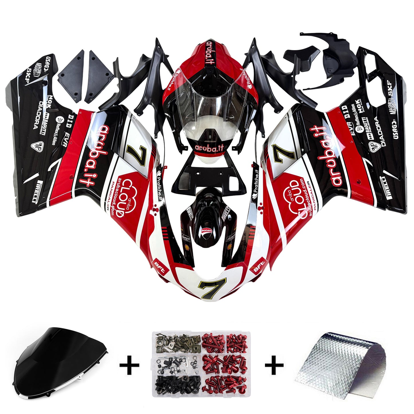 2007-2011 Ducati 1098 1198 848 Kit carena Carrozzeria ABS
