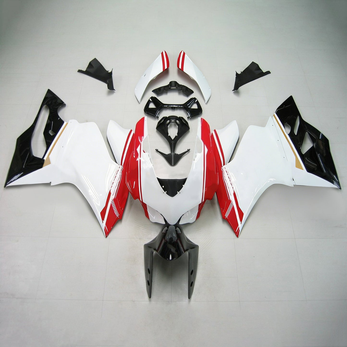 Amotopart Ducati 2012-2015 1199 Schwarz Wei kit di rivestimento rosso