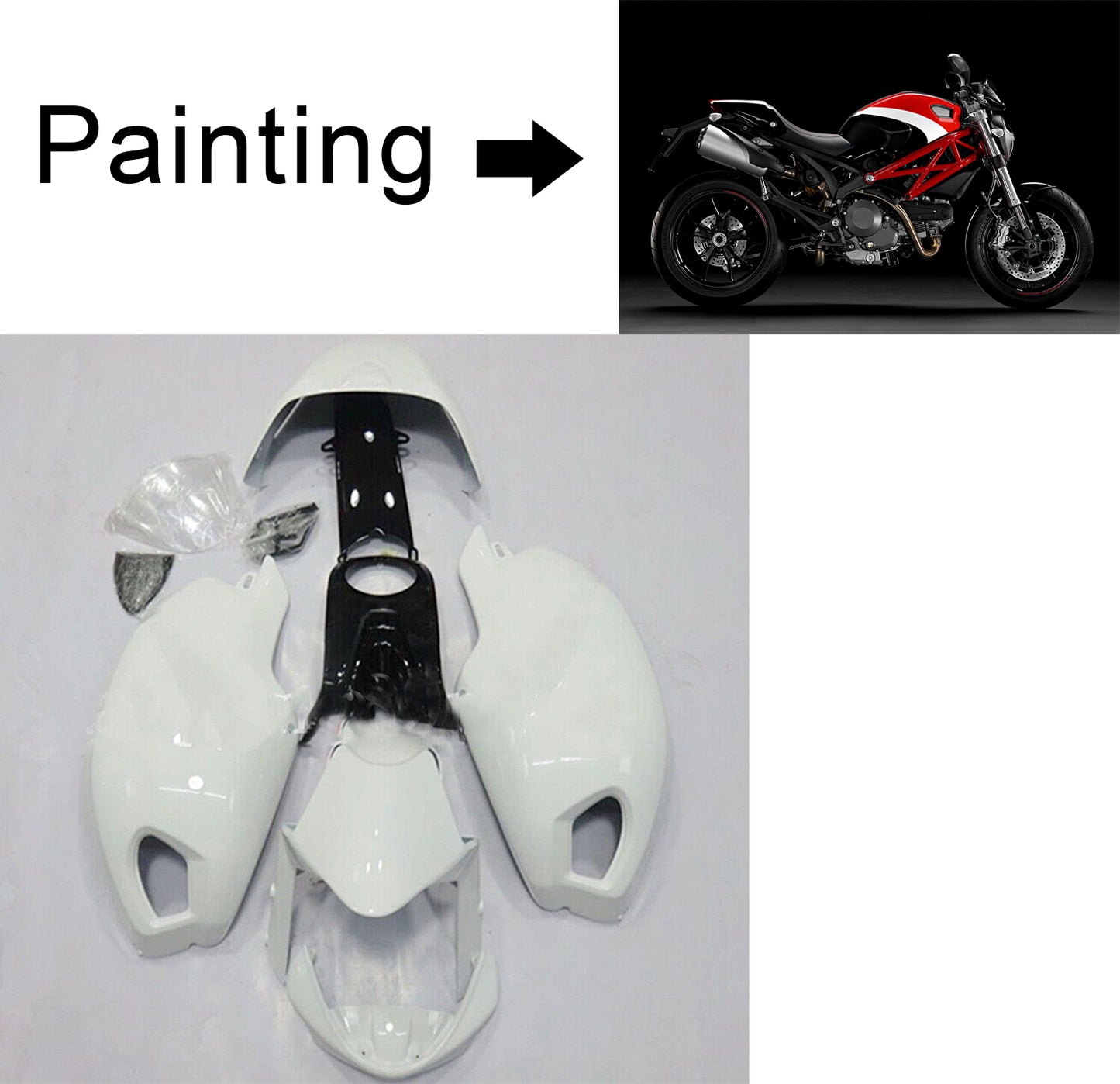 Ducati Monster 696 796 1100 S EVO tutti gli anni Carena Kit Carrozzeria