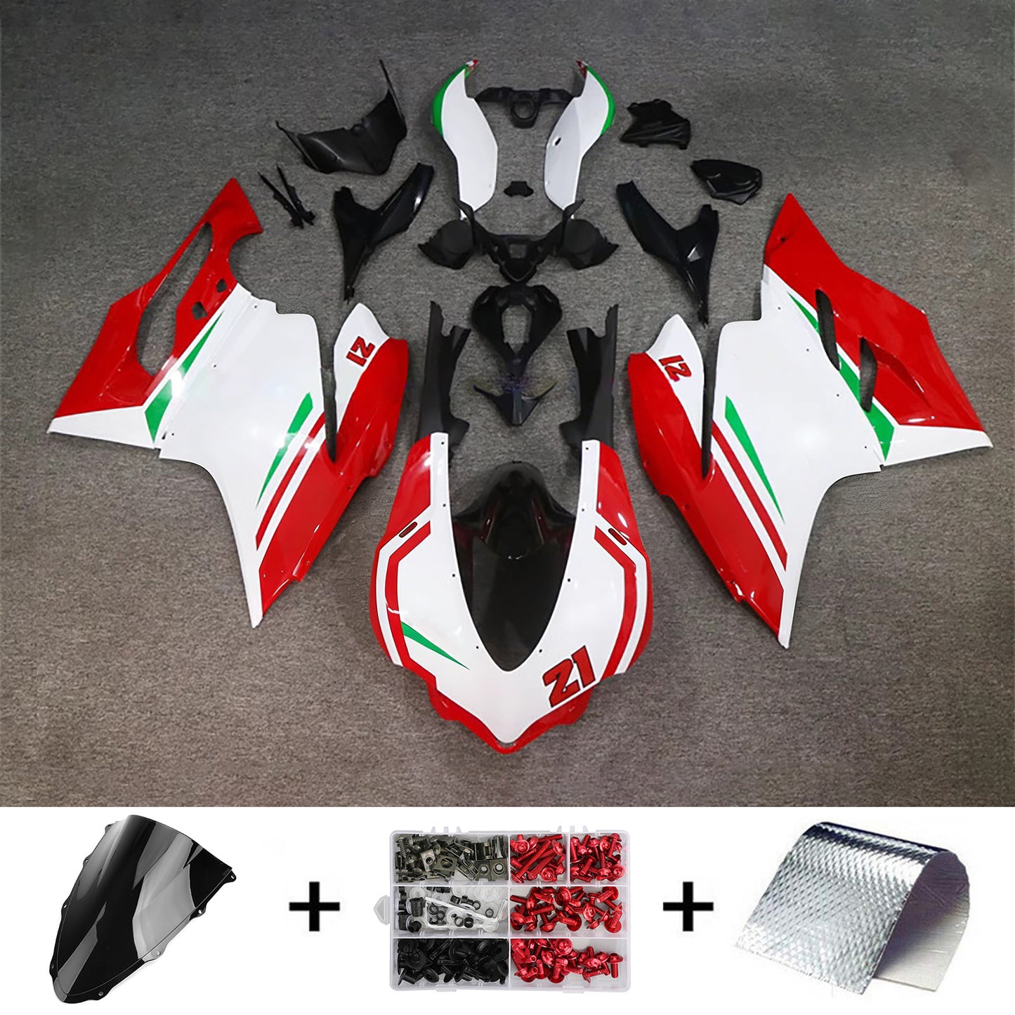 Kit di carenatura iniezione ABS di plastica adatta per Ducati 959 2015-2020