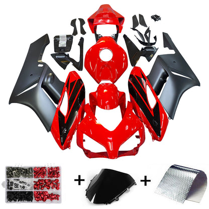 Kit Carena Carrozzeria ABS Nero Rosso adatto per Honda CBR1000RR 2004 2005 Generico