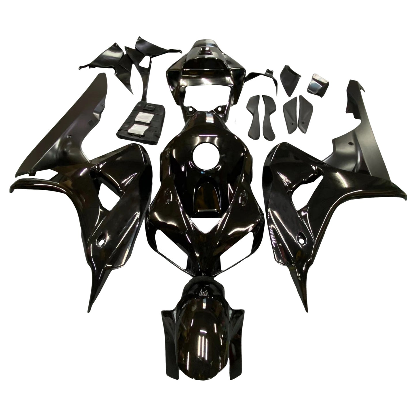 Kit Carenatura Nero Lucido Carrozzeria ABS adatto per Honda CBR1000RR 2006 2007 Generico