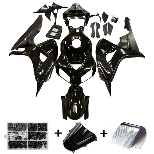 Kit Carenatura Nero Lucido Carrozzeria ABS adatto per Honda CBR1000RR 2006 2007 Generico
