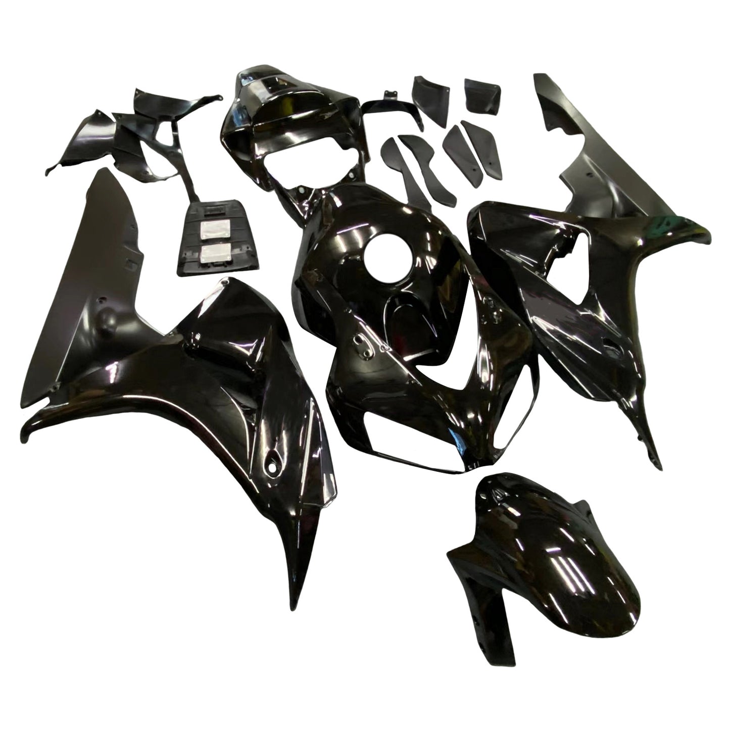 Kit Carenatura Nero Lucido Carrozzeria ABS adatto per Honda CBR1000RR 2006 2007 Generico