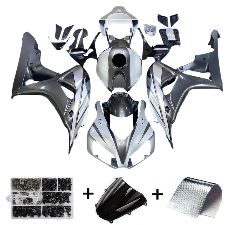 Amotopart 2006-2007 CBR1000 Honda Cladding Kit nero e grigio