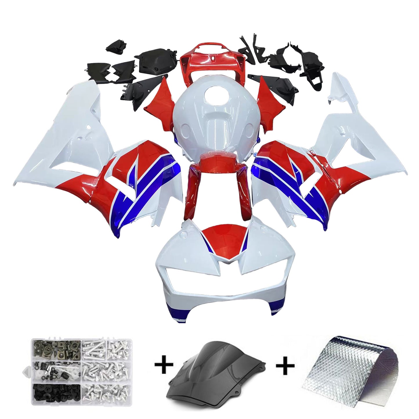 Amotopart 2013-2021 CBR600RR Honda Cladding White? kit blu