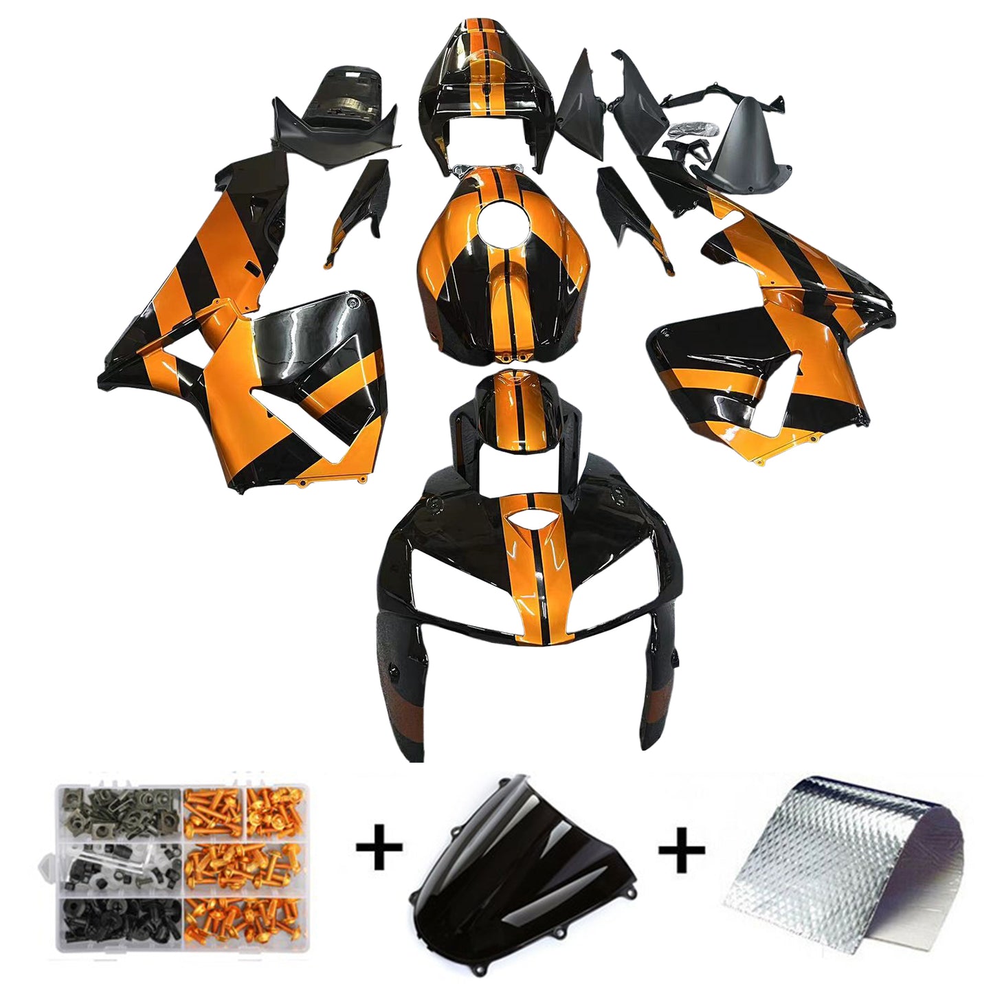 Kit carenatura per Honda CBR600RR 2005 2006 F5 oro rosso ABS stampaggio ad iniezione carrozzeria generico