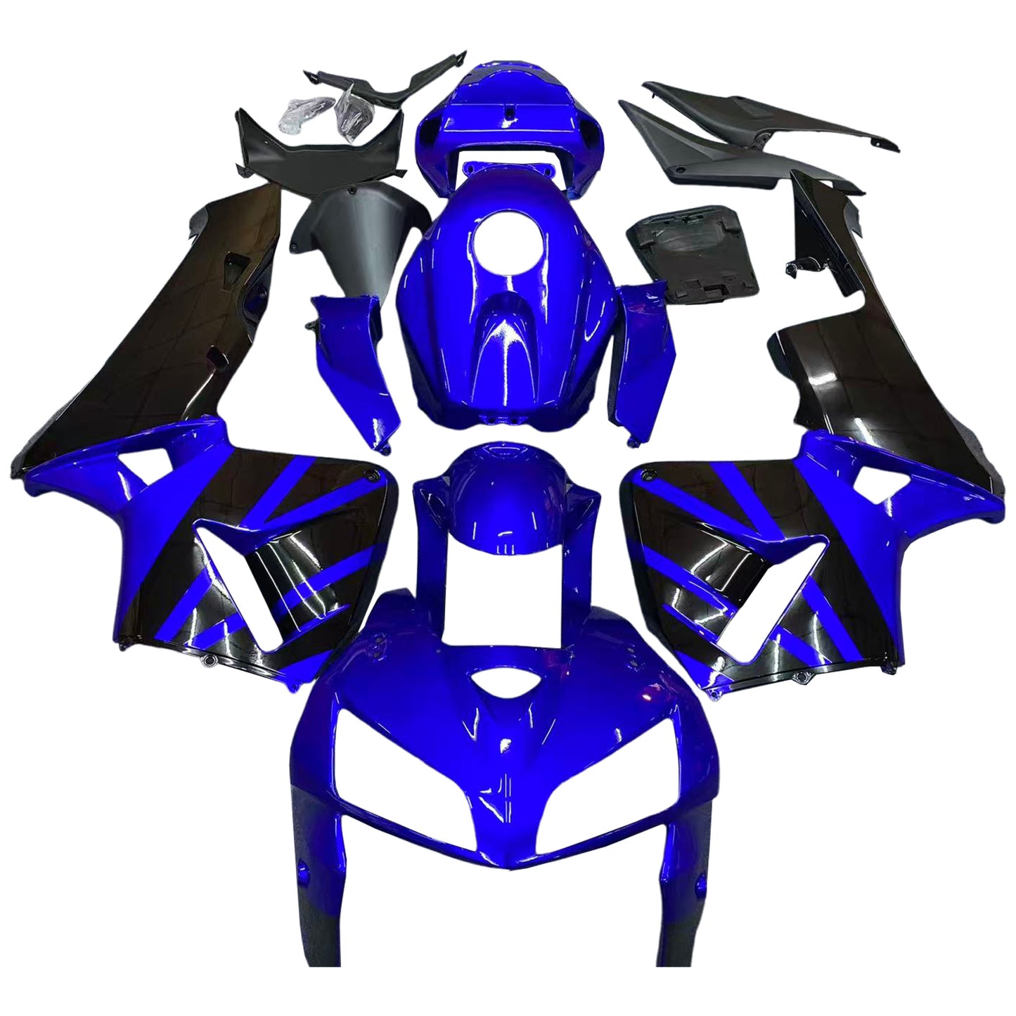 Kit Carena per Honda CBR600RR 2005 2006 Blu Nero Carrozzeria Stampo ABS Nero Rosso Generico