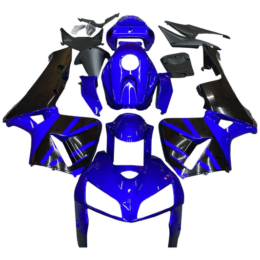 Amotopart 2005-2006 CBR600rr Honda Cladding Blue Black Kit