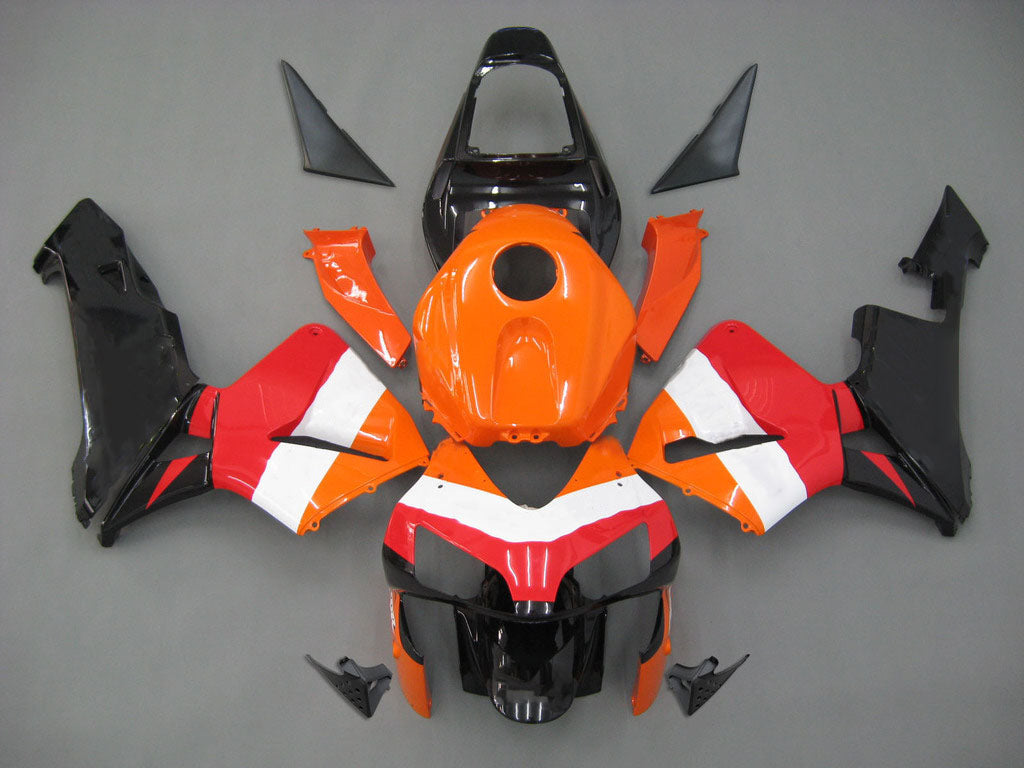 Per CBR600RR 2003-2004 Carrozzeria Carenatura Arancione Rosso ABS Stampato ad iniezione Plastica Set Generico