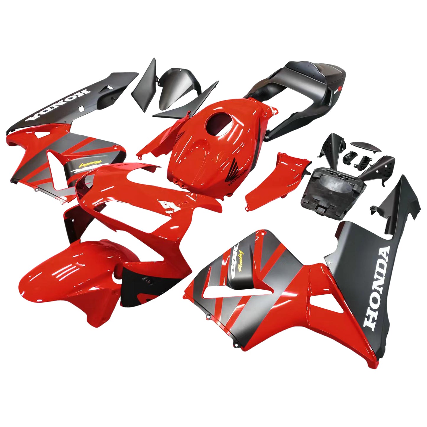 Amotopart 2003-2004 Honda CBR600 Cladding Red & Black Kit