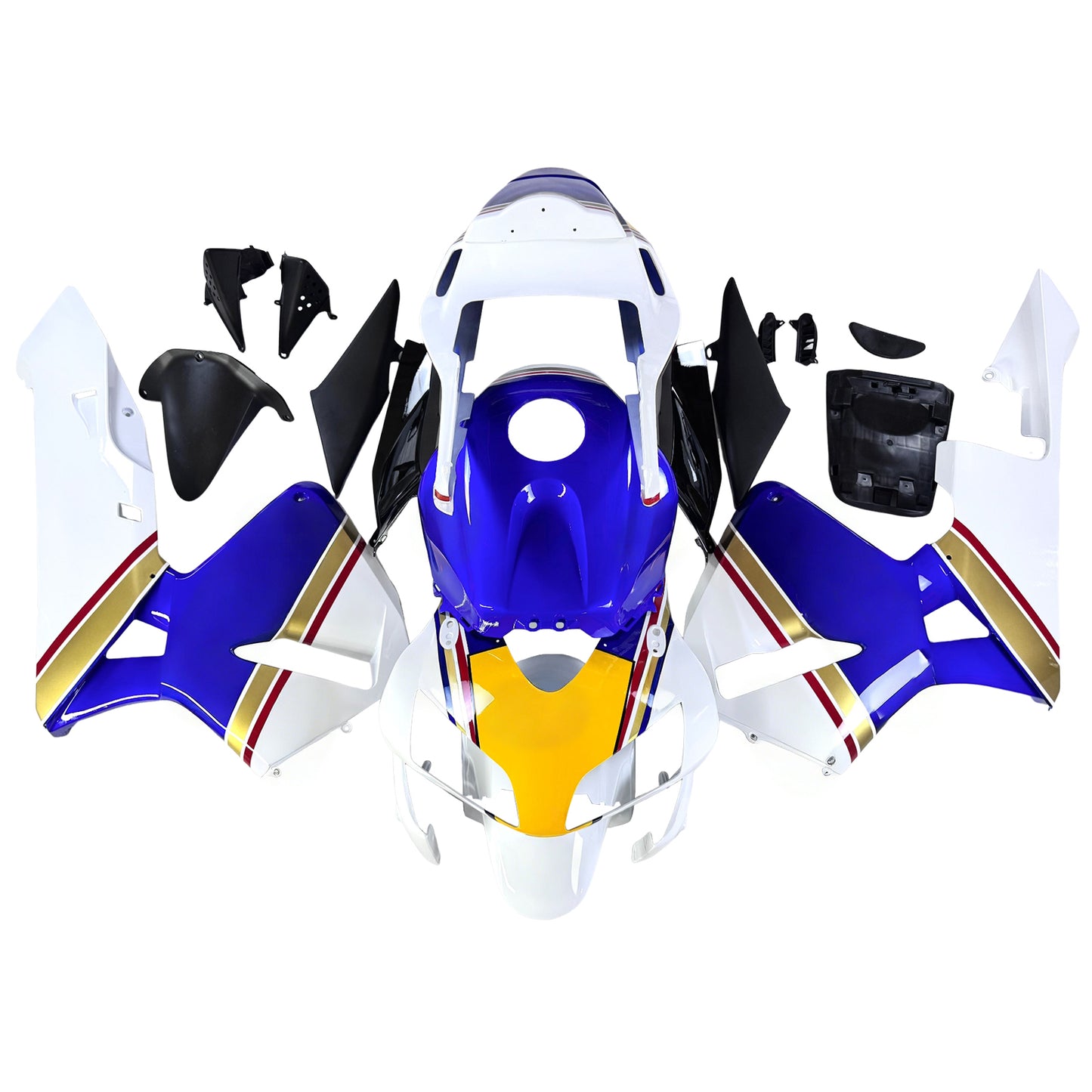 Per CBR600RR 2003-2004 Carrozzeria Carenatura ABS blu Set di plastica stampata ad iniezione Generico