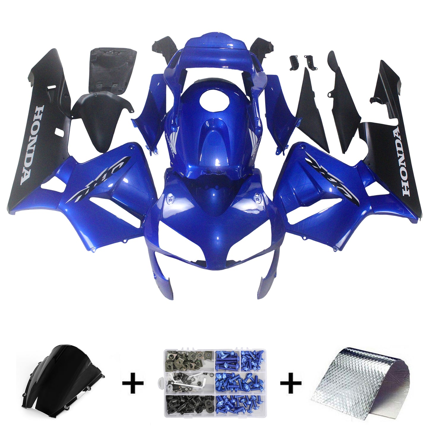 Carene 2003-2004 Honda CBR 600 RR Blu &amp; Nero CBR Racing Generico