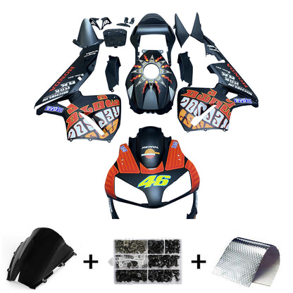 Carene 2003-2004 Honda CBR 600 RR Nero Opaco Valentino Rossi Moto Generico