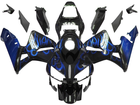 Carene 2003-2004 Honda CBR 600 RR Black & Blue Flame Generico