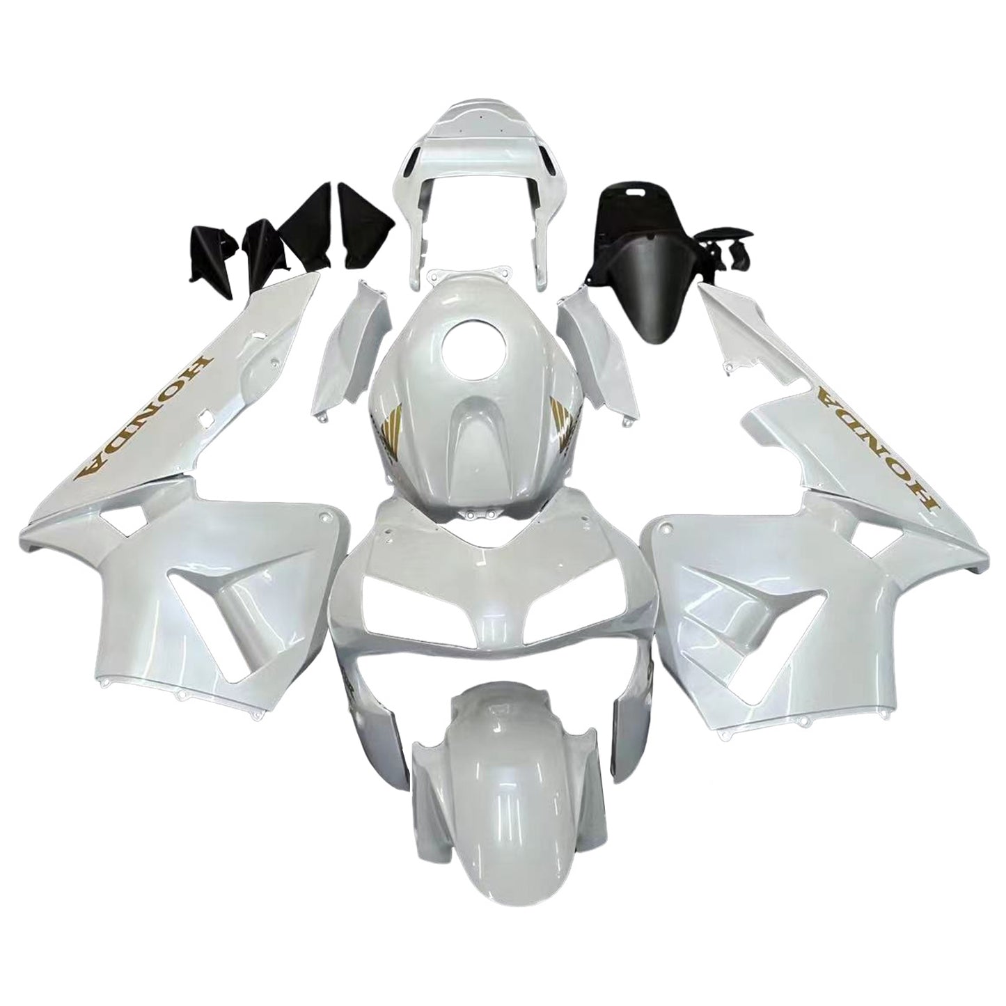 Per CBR600RR 2003-2004 Carrozzeria Carenatura ABS bianco Set plastica stampata ad iniezione Generico