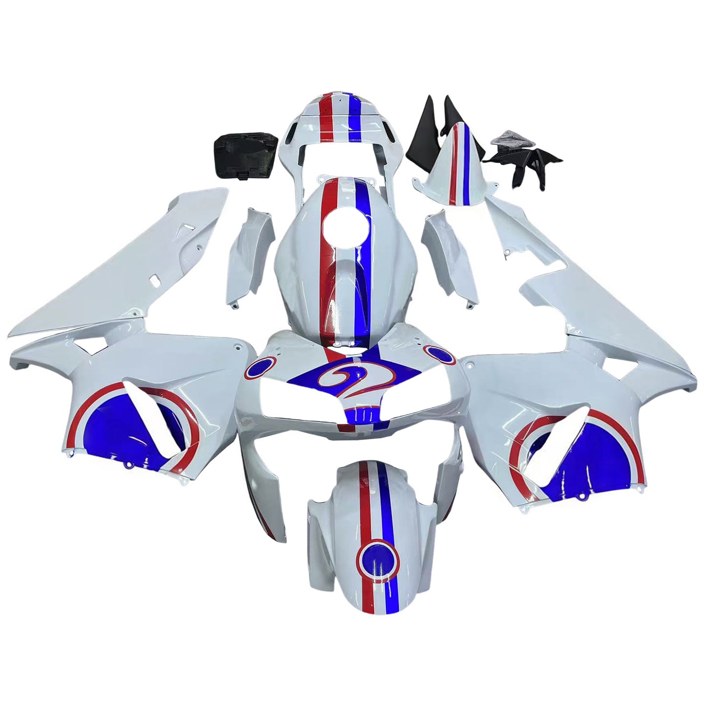 Carene 2003-2004 Honda CBR 600 RR No.2 Bianco Repsol Generico