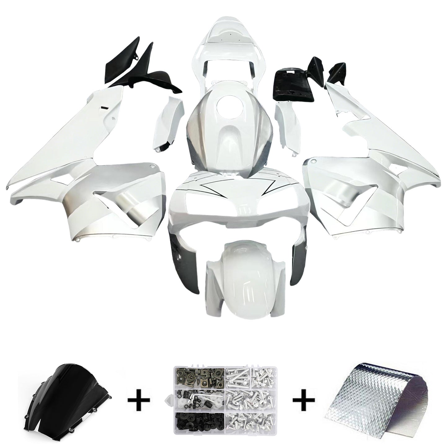 Carene 2003-2004 Honda CBR 600 RR Bianco &amp; Argento Repsol Racing Generic