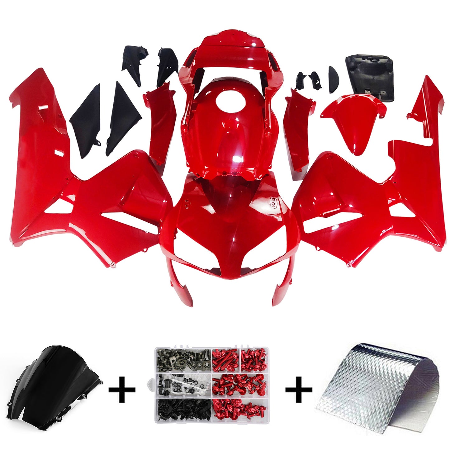Carene 2003-2004 Honda CBR 600 RR Rosso Honda Generico