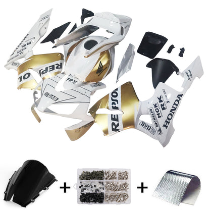 Amotopart 2003-2004 Honda CBR600 Cladding White & Gold Kit