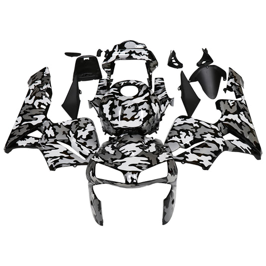 Carene 2003-2004 Honda CBR 600 RR Blk Wht Silver Camouflage Racing Generico