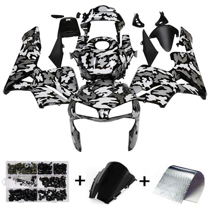 Carene 2003-2004 Honda CBR 600 RR Blk Wht Silver Camouflage Generico
