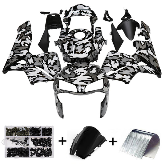 Carene 2003-2004 Honda CBR 600 RR Blk Wht Silver Camouflage Generico