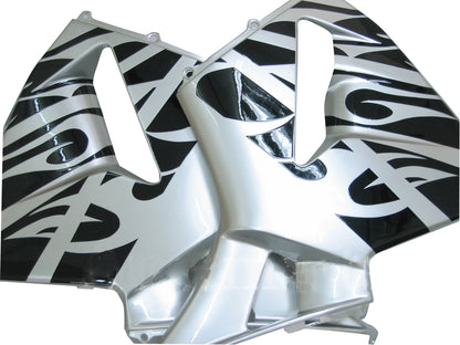 Carene 2003-2004 Honda CBR 600 RR Silver & Black Flame Racing Generico
