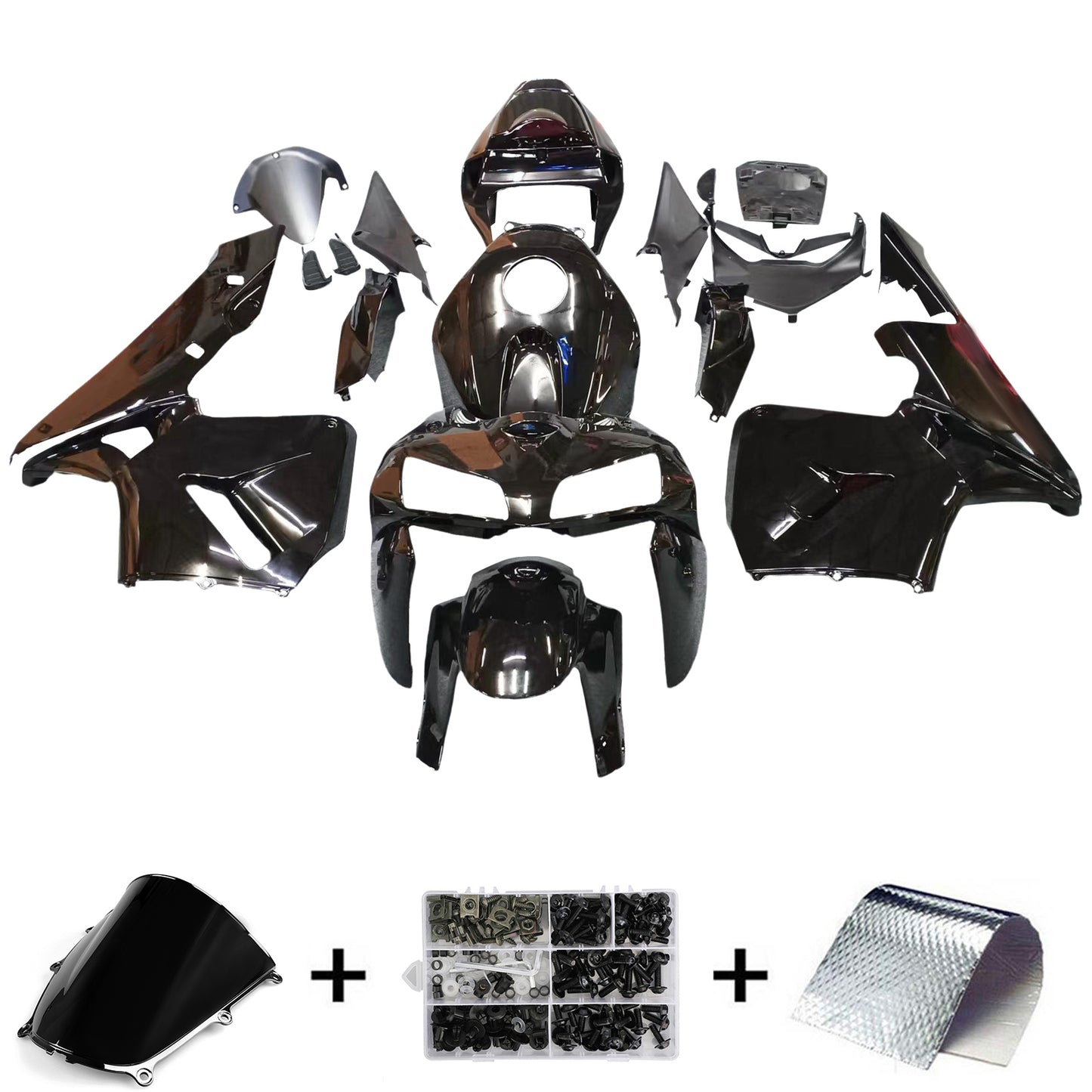 Carene 2005-2006 Honda CBR 600 RR Nero Honda Racing Generico