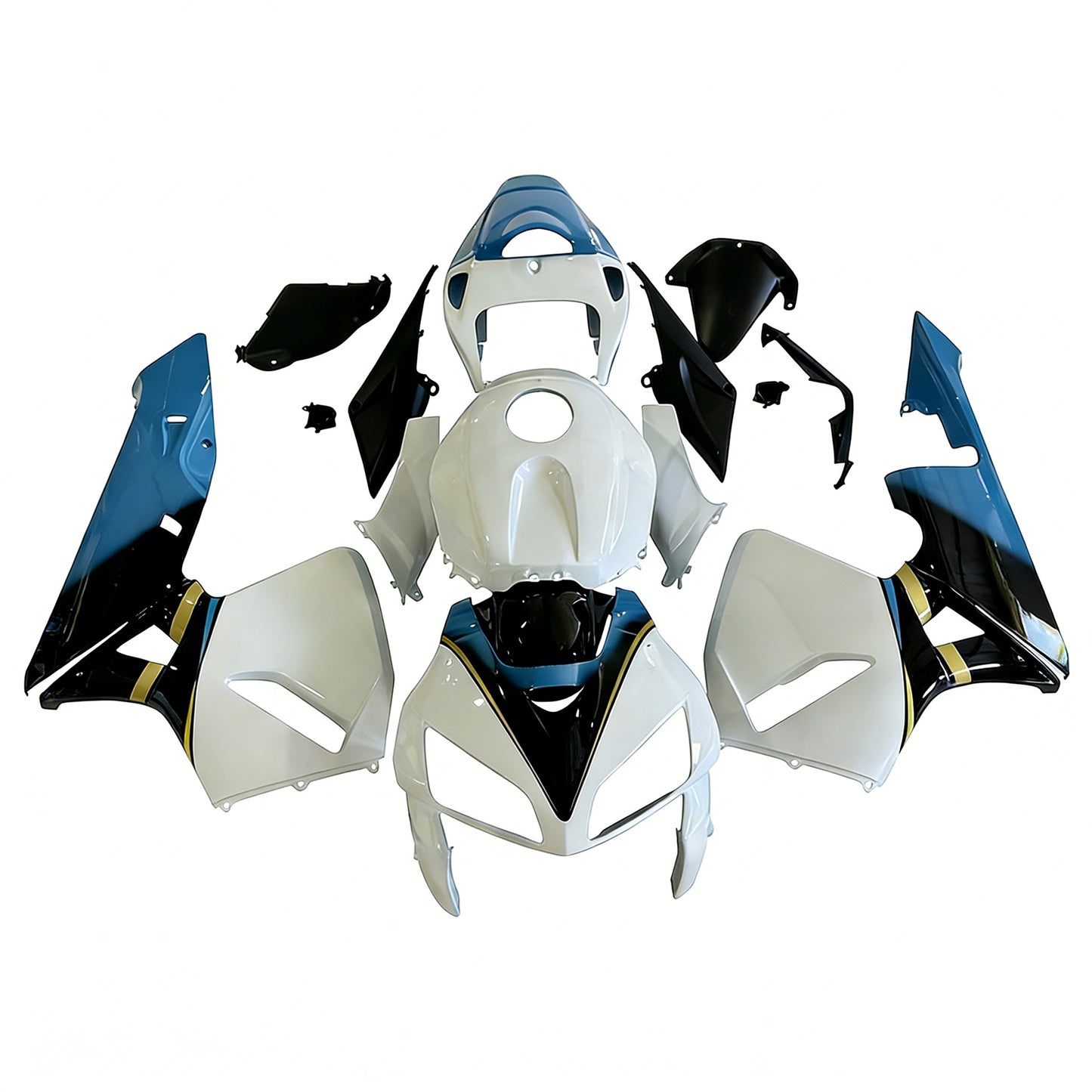 Per CBR600RR 2005-2006 Carrozzeria Carenatura ABS blu Set di plastica stampata ad iniezione Generico