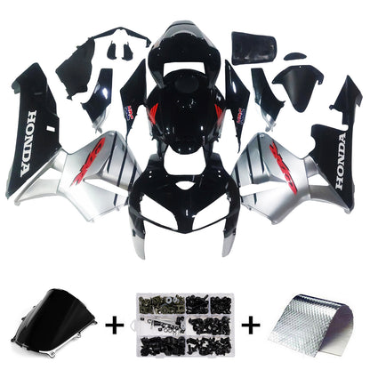 Carene 2005-2006 Honda CBR 600 RR Nero &amp; Argento CBR Racing Generico