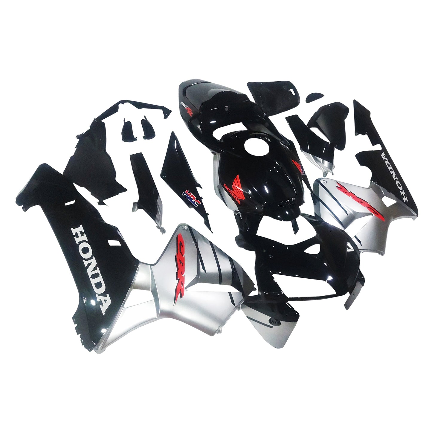 Carene 2005-2006 Honda CBR 600 RR Nero &amp; Argento CBR Racing Generico