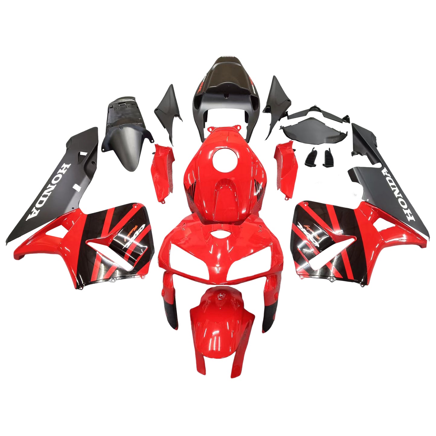 Per CBR600RR 2005-2006 Carrozzeria Carenatura ABS rosso Set di plastica stampata ad iniezione Generico